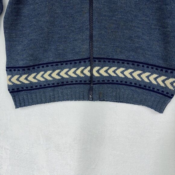 Ansett Pure Wool Zip Jacket Sweater men's SZ 20 Cardigan Sweater Australia Blue - Picture 14 of 16